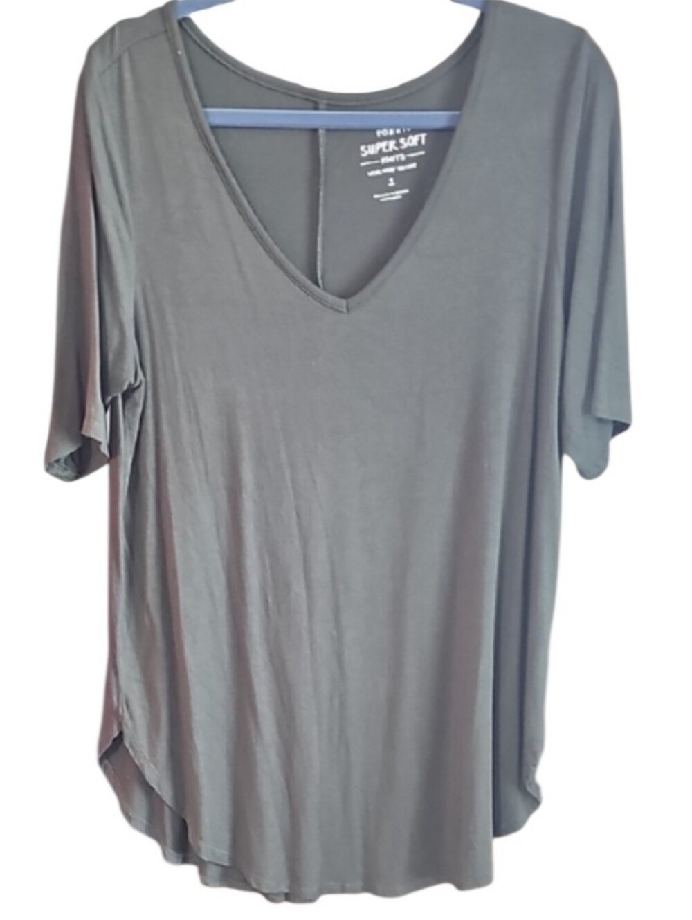 Torrid Olive Short Sleeve Tunic Tee